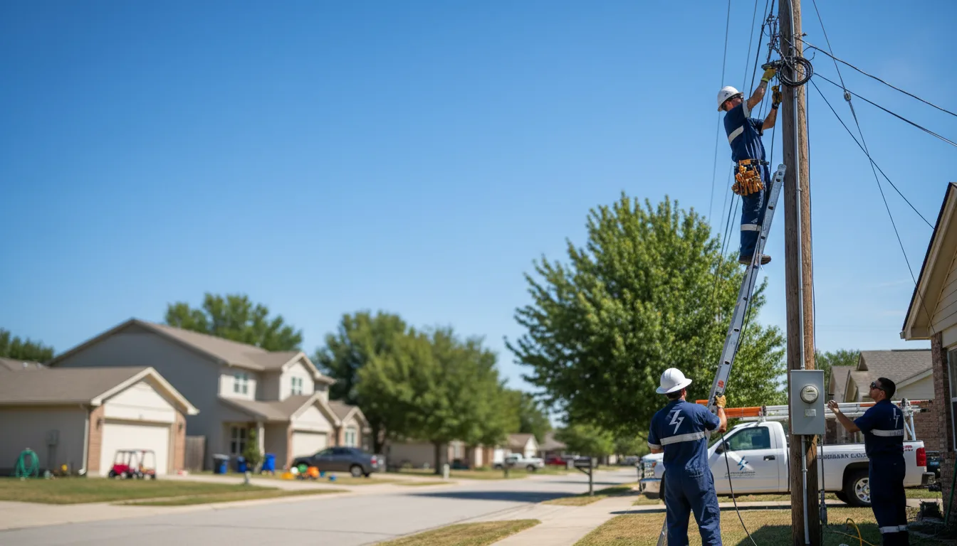 Residential electrician providing installation services in Le Center, MN